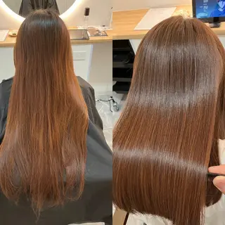 ロング カラー ヘアアレンジ キッズ 横浜関内髪質改善 re:Magoのヘアスタイル