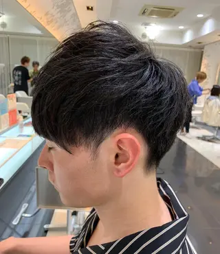 ショート パーマ メンズ 赤み消しカラー /透明感カラー 上長のヘアスタイル
