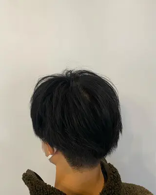 ショート カラー メンズ パーマモデル募集中 渥美翔人のヘアスタイル