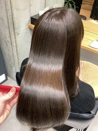 セミロング カラー パーマ ヘアアレンジ/柔らか 艶カラー/AKARIのヘアスタイル