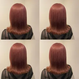 ミディアム カラー 金島 青のヘアスタイル