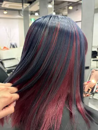 セミロング カラー 💋色気ヘアカラー 💋HARUKAのヘアスタイル