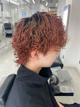 ショート カラー パーマ ヘアアレンジ メンズ 亀井隆汰/メンズ専門 パーマ特化美容師のヘアスタイル