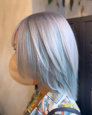 ショート 白髪ぼかしハイライト 🥇店長JUKIYAのヘアスタイル