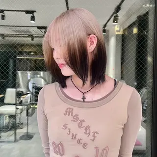 カラー ヒビキ/モテ×愛され /ブリーチ特化のヘアスタイル