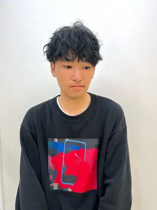 ショート パーマ メンズ 縮毛矯正/ 似合わせ/古津遼平のヘアスタイル