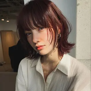 カラー 女性カット🎨カラー 🌀パーマ宮部楓奈のヘアスタイル