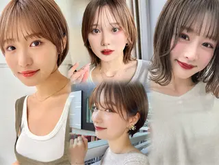 ショート じょー／ボブ カット/白髪ぼかしのヘアスタイル