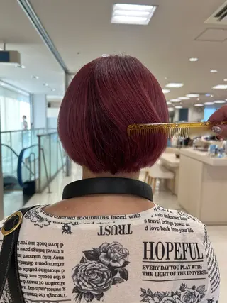 ショート カラー ヘアアレンジ/ベー ジュchiakiのヘアスタイル