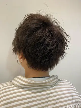 ショート パーマ 🌷レイヤー縮毛/ 艶カラー/ami🌷のヘアスタイル