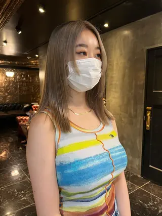 ミディアム カラー haco＋所属・圧倒的デザイン力 店長🎨RENAのヘアスタイル