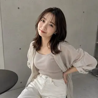 ミディアム カラー 一ノ瀬 暁のヘアスタイル