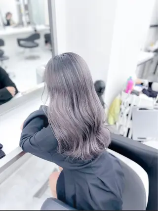 セミロング カラー ウルフ&レイヤー特化 まとまる美髪矯正のヘアスタイル
