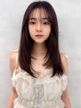 ロング 🇰🇷韓国レイヤー ケアカラー／田川佑紀のヘアスタイル