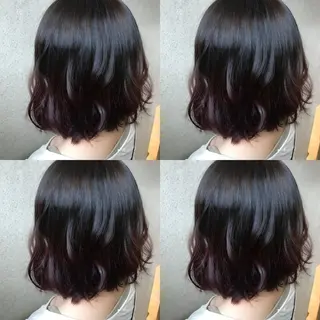 ミディアム カラー 小栗 麻衣のヘアスタイル