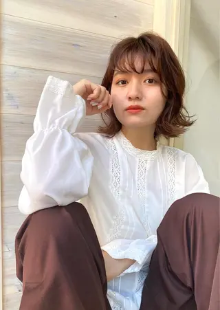 ミディアム カラー 髪質改善サロン Canon bellのヘアスタイル