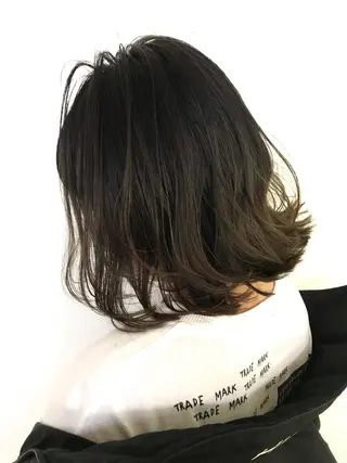 ミディアム 藤中 隆悟のヘアスタイル