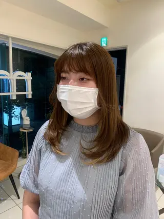 ロング 韓国レイヤー🪽 耳ツボジュエリーのヘアスタイル