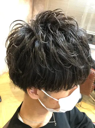 ショート パーマ メンズ antica YOSHIのヘアスタイル