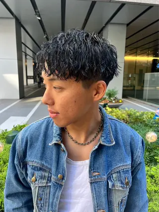 ショート カラー パーマ ヘアアレンジ メンズ 亀井隆汰/メンズ専門 パーマ特化美容師のヘアスタイル