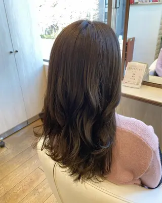 セミロング カラー 艶感🫧透明感カラー YUKARIのヘアスタイル