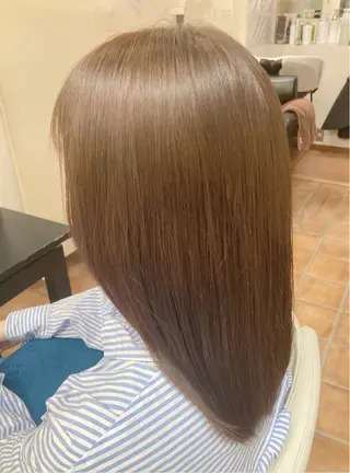 セミロング 縮毛矯正/ /関内/あべももこのヘアスタイル