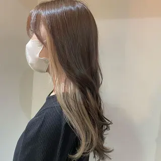 ロング カラー ヘアアレンジ 仲間 菜々世のヘアスタイル