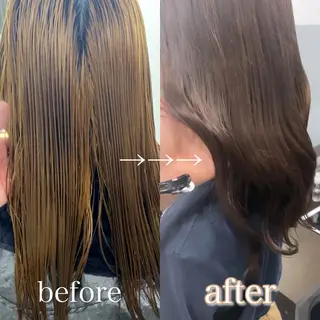 ロング カラー ダブルカラー特化💍 tiam💍韓国ヘアのヘアスタイル