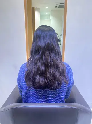 ロング パーマ 💎ツヤ髪ストレート カラー💎かのんのヘアスタイル