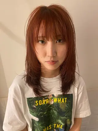 ミディアム カラー flamingo🦩 マナのヘアスタイル