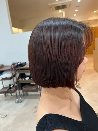 ミディアム 暖色ボブ 🍊rikakoのヘアスタイル