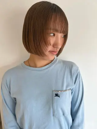 ミディアム ブリーチカラー🎀 韓国風/寺門美優のヘアスタイル