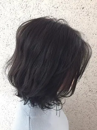 ミディアム カラー パーマ ヘアアレンジ ✨ハイクオリティ✨ 山本香也のヘアスタイル