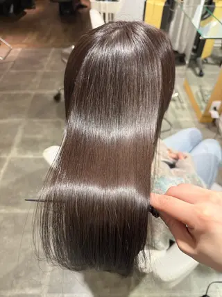 ロング 原宿♡透明感カラー♡ 縮毛矯正【MAYU】のヘアスタイル
