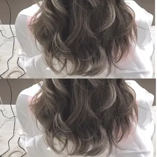 セミロング カラー パーマ ヘアアレンジ メンズ キッズ ネイル マツエク・マツパ Lien 深井店のヘアスタイル