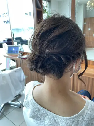ミディアム ヘアアレンジ ☪︎⋆ hair & eye yuka˚✩のマツエク・マツパデザイン