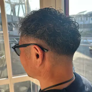 カラー パーマ メンズ メンズパーマ/メンズ カット/たばたよしきのヘアスタイル