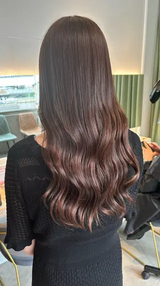 ロング カラー りあの🎀 /暖色カラー🍒のヘアスタイル