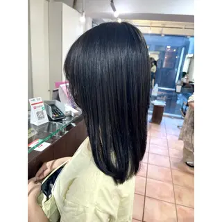 ミディアム カラー ヘアアレンジ 🦋エクステ/透明感 カラー🦋宮川莉央のヘアスタイル