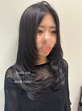 セミロング カラー ヘアアレンジ 🇰🇷韓国ｽﾀｲﾙ ﾚｲﾔｰ/ayanaのヘアスタイル