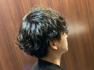 ショート パーマ メンズ 浅見 天翔のヘアスタイル