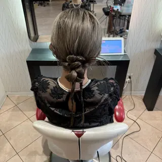 セミロング ヘアアレンジ 🎀ヘアアレンジ 🎀ななみのヘアスタイル