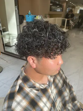 ショート パーマ メンズ 🌻メンズカット 落合諒🌻のヘアスタイル