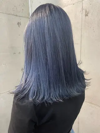 セミロング カラー SHOTO ハイトー ン/ブロンドカラーのヘアスタイル