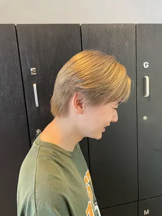 メンズ 🧋ミルクティーカラ ー🧋特化小林拓登のヘアスタイル