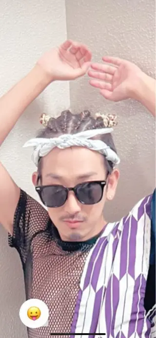 ヘアアレンジ メンズ 🌈派手髪エクステ ブレイズ🌈ひろとのヘアスタイル