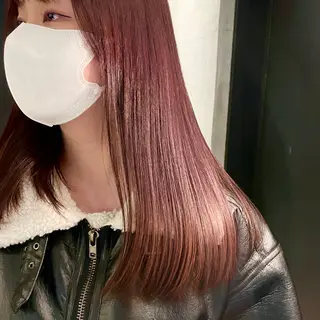 ミディアム カラー ヘアアレンジ 顔周りカット×透明感 カラー💫AINAのヘアスタイル