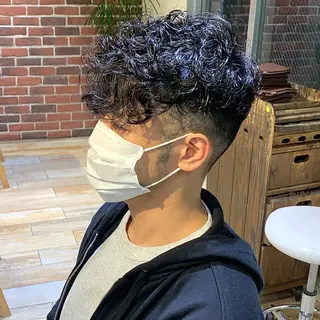 ショート パーマ メンズ メンズパーマ&メンズ 縮毛矯正/平野/渋谷のヘアスタイル