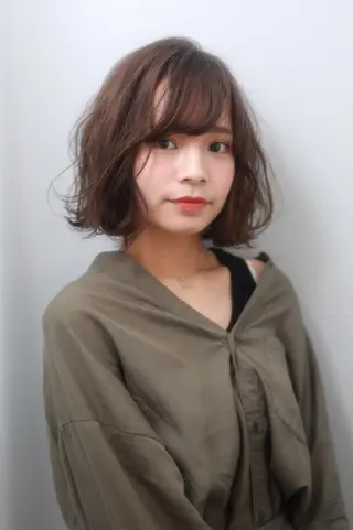 ミディアム カラー パーマ レイヤーカット✂️ 横浜No1♡下鳥翔子のヘアスタイル