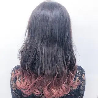 セミロング カラー ヘアアレンジ 🤍💕ブリーチカラ ーAyaka💕🤍のヘアスタイル